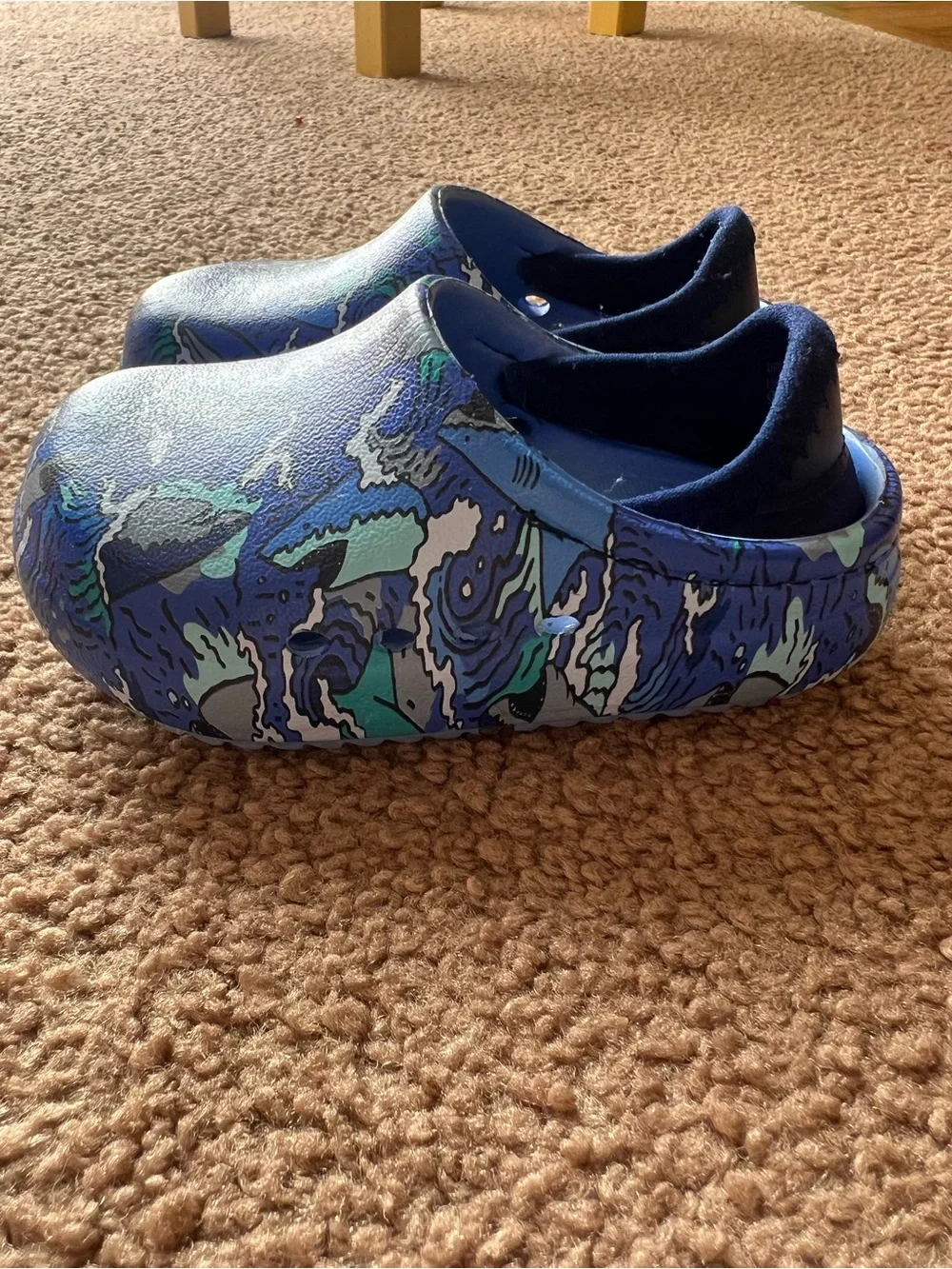 Cat & Jack Blue Shark Wave Slip-On